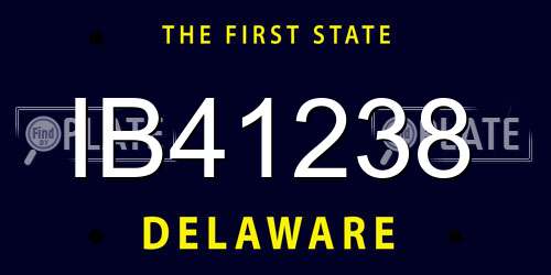 IB41238 Delaware License Plate