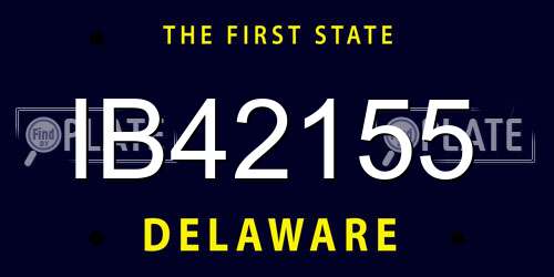 IB42155 Delaware License Plate