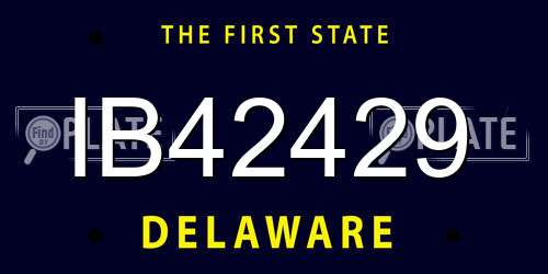 IB42429 Delaware License Plate
