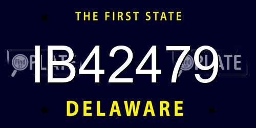 IB42479 Delaware License Plate