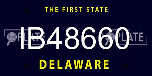 IB48660 Delaware License Plate