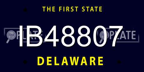 IB48807 Delaware License Plate