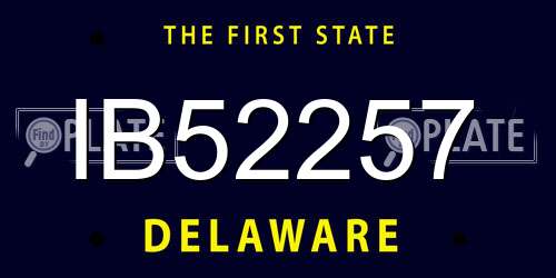 IB52257 Delaware License Plate