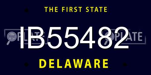 IB55482 Delaware License Plate