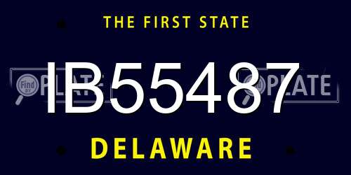 IB55487 Delaware License Plate