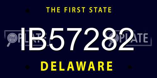 IB57282 Delaware License Plate