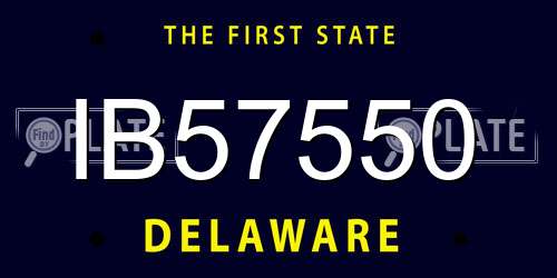 IB57550 Delaware License Plate