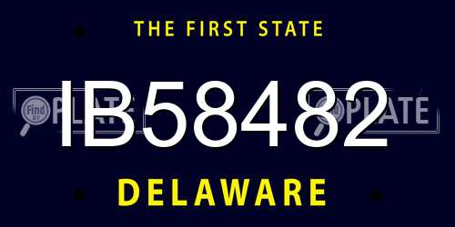 IB58482 Delaware License Plate