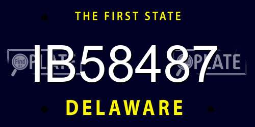 IB58487 Delaware License Plate
