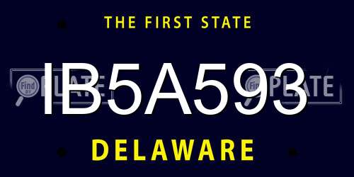 IB5A593 Delaware License Plate