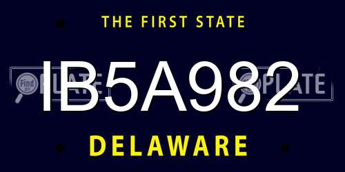 IB5A982 Delaware License Plate