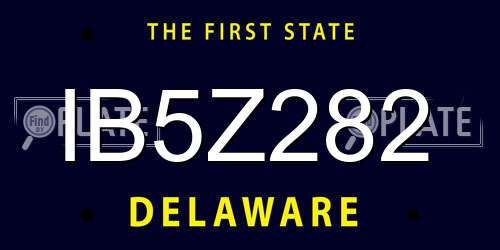 IB5Z282 Delaware License Plate