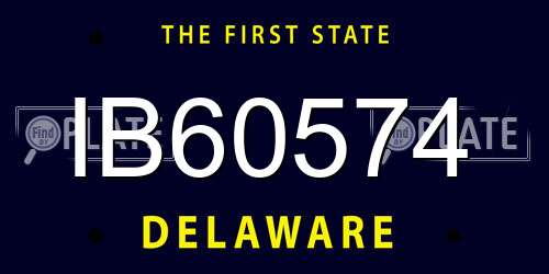 IB60574 Delaware License Plate