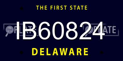 IB60824 Delaware License Plate