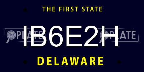 IB6E2H Delaware License Plate