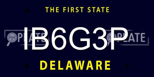 IB6G3P Delaware License Plate