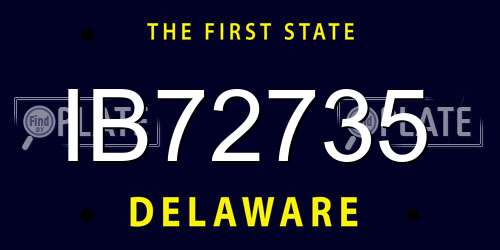 IB72735 Delaware License Plate