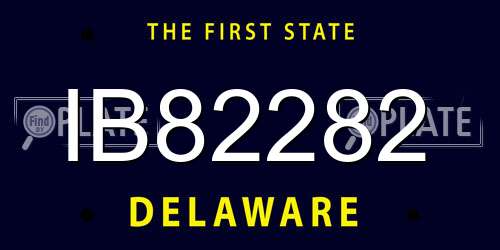 IB82282 Delaware License Plate