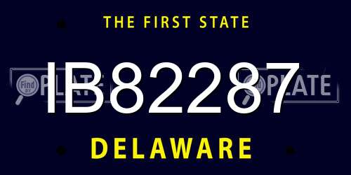 IB82287 Delaware License Plate