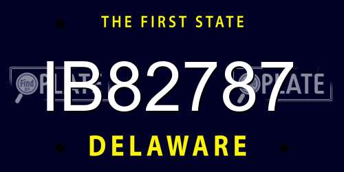 IB82787 Delaware License Plate