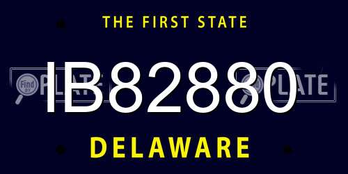 IB82880 Delaware License Plate