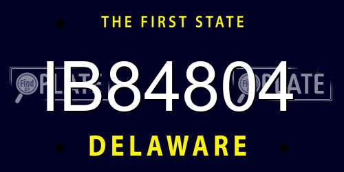 IB84804 Delaware License Plate