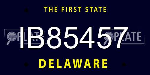 IB85457 Delaware License Plate