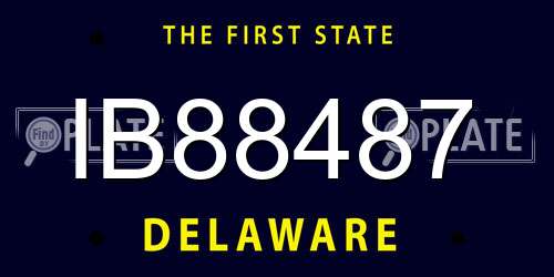 IB88487 Delaware License Plate