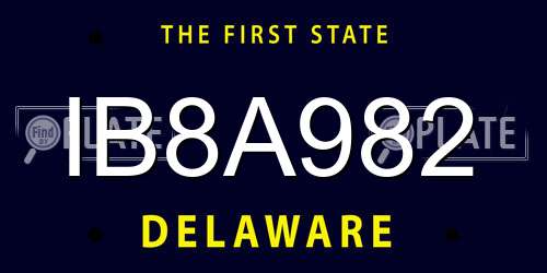 IB8A982 Delaware License Plate