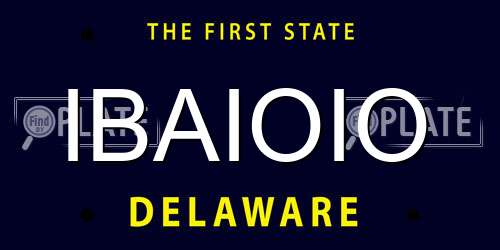 IBAIOIO Delaware License Plate