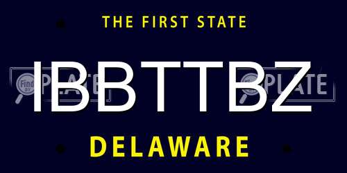 IBBTTBZ Delaware License Plate