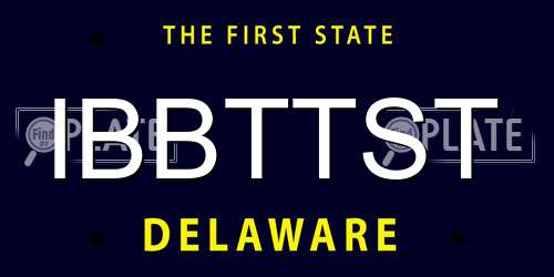 IBBTTST Delaware License Plate