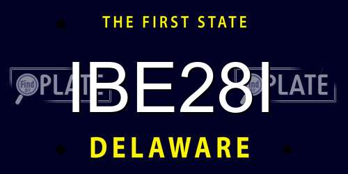 IBE28I Delaware License Plate