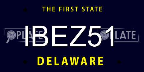 IBEZ51 Delaware License Plate