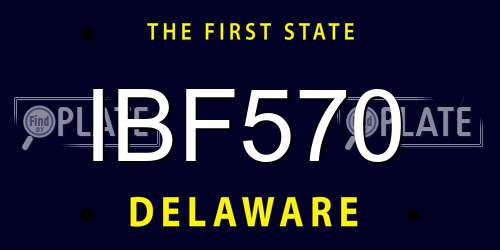 IBF570 Delaware License Plate