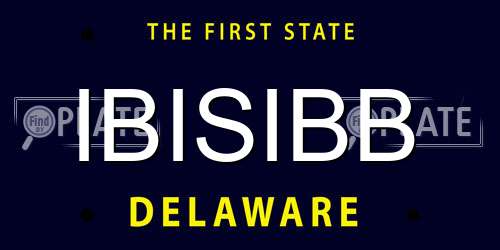 IBISIBB Delaware License Plate