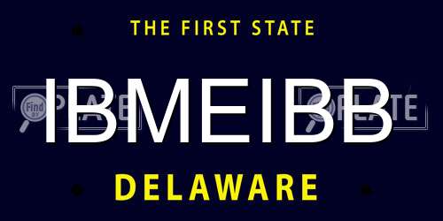 IBMEIBB Delaware License Plate