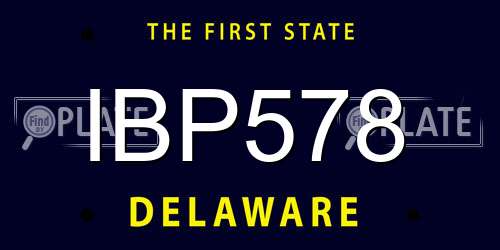 IBP578 Delaware License Plate