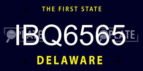 IBQ6565 Delaware License Plate