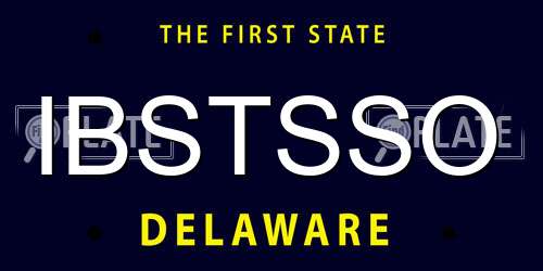 IBSTSSO Delaware License Plate