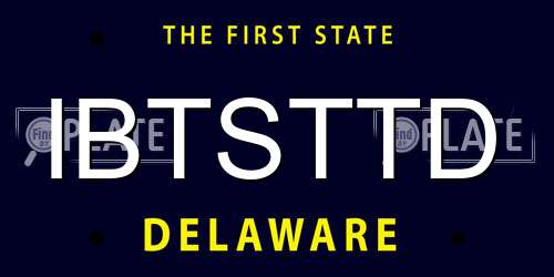 IBTSTTD Delaware License Plate