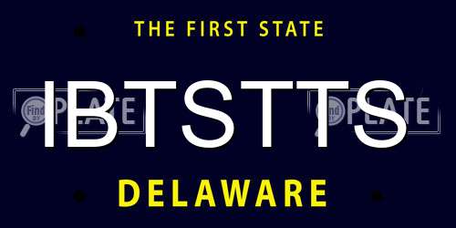 IBTSTTS Delaware License Plate