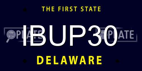 IBUP30 Delaware License Plate