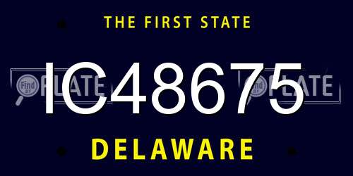 IC48675 Delaware License Plate