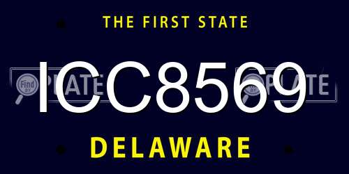 ICC8569 Delaware License Plate