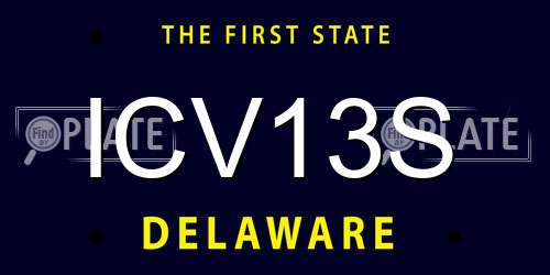 ICV13S Delaware License Plate