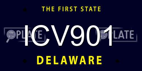 ICV901 Delaware License Plate