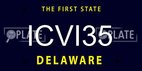 ICVI35 Delaware License Plate