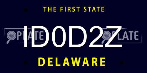 ID0D2Z Delaware License Plate