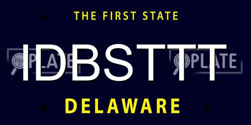 IDBSTTT Delaware License Plate